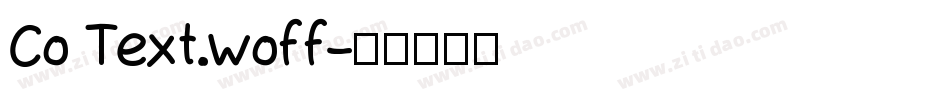 Co Text.woff字体转换